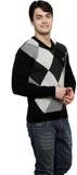 Leebonee Geometric Print V-neck Casual Men's Sweater