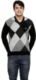 Leebonee Geometric Print V-neck Casual Men's Sweater