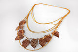 Dhrohar Gold Tone Stray Leaves Yellow Gold Plated Alloy Necklace