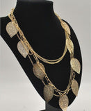 Dhrohar Gold Tone Stray Leaves Yellow Gold Plated Alloy Necklace