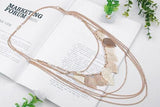 Dhrohar Gold Tone Stray Leaves Yellow Gold Plated Alloy Necklace