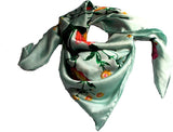 Lotusa Printed sartan silk Women's Scarf