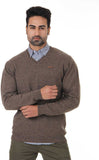 London Fog Solid V-neck Casual Men's Sweater