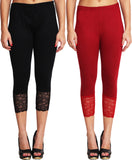 LGC Women's Black, Maroon Capri