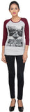 LondonHouze Printed Women's Round Neck Grey T-Shirt
