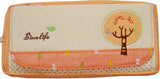 Ling Song Tree Flowers Art Cloth Pencil Box