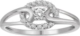 LinkedInLove White Gold Diamond White Gold 18 K Ring