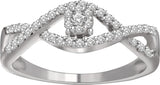 LinkedInLove White Gold Diamond White Gold 18 K Ring