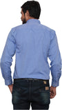 Lee Marc Men's Solid Formal Denim Shirt