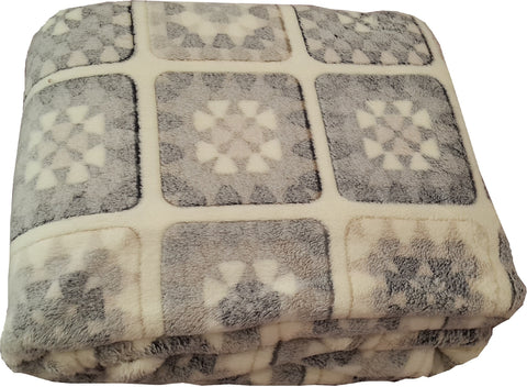 Welhouse Geometric Double Blanket Grey