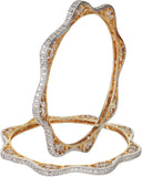 Dilan Jewels Alloy Zircon 18K Yellow Gold Bangle