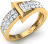 Theme Jewels Casual LR-0050, Certified Real Diamond & 18Kt Hallmarked Yellow Gold Diamond 18 K Ring