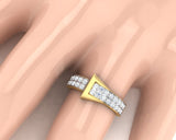 Theme Jewels Casual LR-0050, Certified Real Diamond & 18Kt Hallmarked Yellow Gold Diamond 18 K Ring