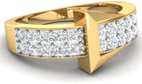Theme Jewels Casual LR-0050, Certified Real Diamond & 18Kt Hallmarked Yellow Gold Diamond 18 K Ring