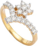 Caratcents Gold Diamond Yellow Gold 18 K Ring