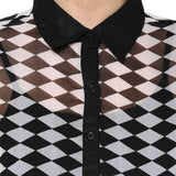 La Rochelle Women's Geometric Print Casual Reversible Shirt