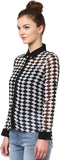 La Rochelle Women's Geometric Print Casual Reversible Shirt