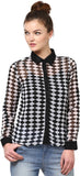 La Rochelle Women's Geometric Print Casual Reversible Shirt