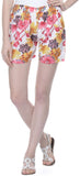 Lavennder Floral Print Women's Basic Shorts