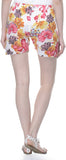 Lavennder Floral Print Women's Basic Shorts