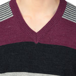Aarbee Striped V-neck Casual Men's Sweater