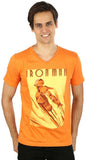 Planet Superheroes Graphic Print Men's V-neck T-Shirt