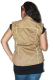 Lolaski Sleeveless Striped Girl's, Women's Jacket