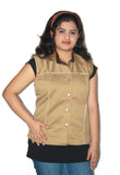 Lolaski Sleeveless Striped Girl's, Women's Jacket