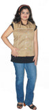 Lolaski Sleeveless Striped Girl's, Women's Jacket