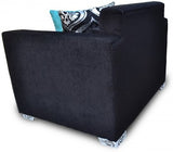 Furnstyl Maxwell Fabric 1 Seater Sofa