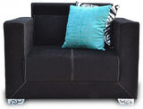 Furnstyl Maxwell Fabric 1 Seater Sofa