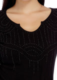 Meish Casual Full Sleeve Embellished Women's Top