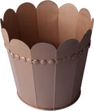 Sutra Decor Handmade Metallic Petals Planters Plant Container Set