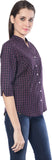 Meira Women's Checkered Party Reversible Shirt