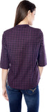 Meira Women's Checkered Party Reversible Shirt