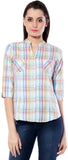 Meira Women's Checkered Party Reversible Shirt