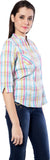 Meira Women's Checkered Party Reversible Shirt