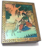 Miracle Furnishings Gemstone Wooden Box Showpiece  -  3.5 cm