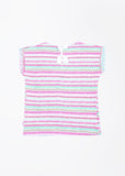 Mickey And Friends Casual Short Sleeve Printed Girl's White Top