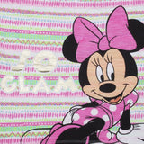 Mickey And Friends Casual Short Sleeve Printed Girl's White Top