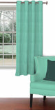 Skipper Blends Aqua Striped Eyelet Window Curtain