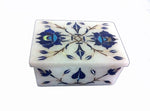 Unique Handicrafts Inlaid Marble Box Showpiece  -  4.5 cm