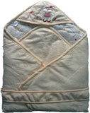 Mee Mee Cartoon Single Hooded Baby Blanket Cream