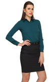 Miss Rich Women's Solid Casual Shirt