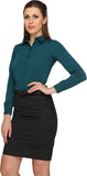 Miss Rich Women's Solid Casual Shirt