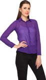 Miss Rich Women's Solid Casual Shirt