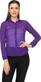 Miss Rich Women's Solid Casual Shirt
