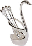 Marwal White Metal Swan Holder Showpiece  -  15.24 cm