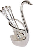 Marwal White Metal Swan Holder Showpiece  -  15.24 cm