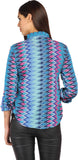 My Addiction Women's Geometric Print Casual Shirt